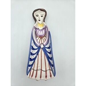 Vintage Bitossi Goodfriend Italian Ceramic Dish‎ Woman Lady Figure RARE MCM 8.5"